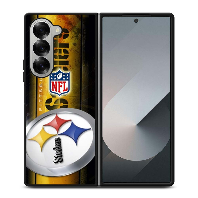 PITTSBURGH STEELERS LOGO NFL Samsung Galaxy Z Fold 6 Case Cover PITTSBURGH STEELERS LOGO NFL Samsung Galaxy Z Fold 6 Case Cover