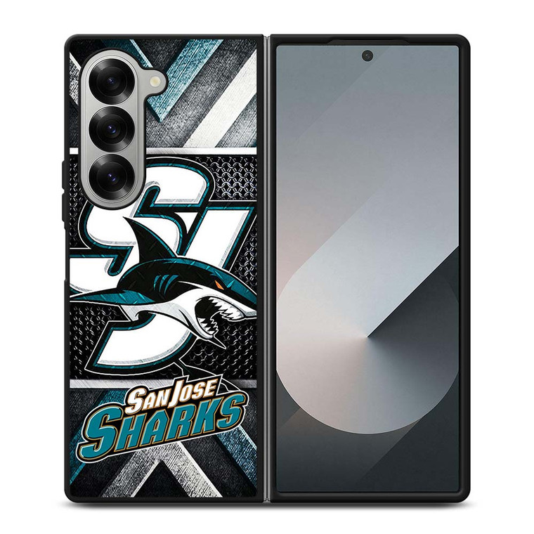 SAN JOSE SHARKS LOGO NHL Samsung Galaxy Z Fold 6 Case Cover SAN JOSE SHARKS LOGO NHL Samsung Galaxy Z Fold 6 Case Cover