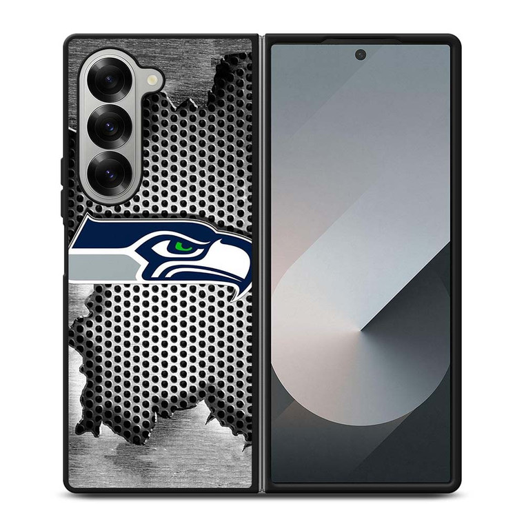 SEATTLE SEAHAWKS METAL LOGO Samsung Galaxy Z Fold 6 Case Cover