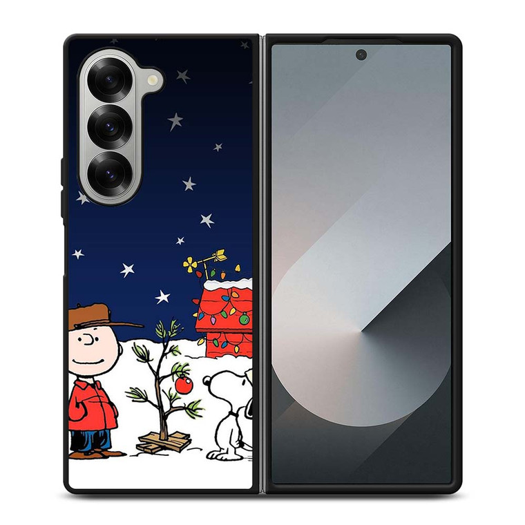 SNOOPY AND CHARLIE BROWN SNOW THE PEANUTS Samsung Galaxy Z Fold 6 Case Cover