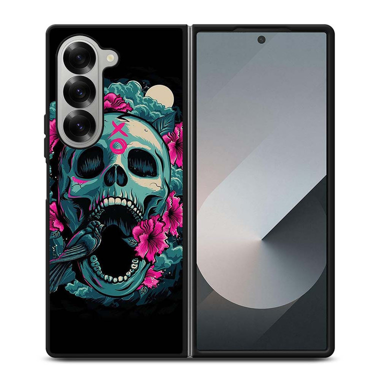 SUGAR SKULL FLOWERS TATTOO Samsung Galaxy Z Fold 6 Case Cover SUGAR SKULL FLOWERS TATTOO Samsung Galaxy Z Fold 6 Case Cover