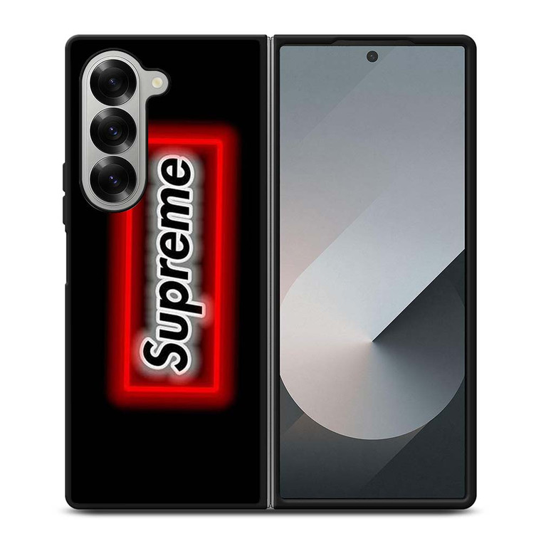 SUPREME LOGO NEON BOX Samsung Galaxy Z Fold 6 Case Cover