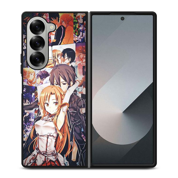 SWORD ART ONLINE KIRITO AND ASUNA LOVE Samsung Galaxy Z Fold 6 Case Cover