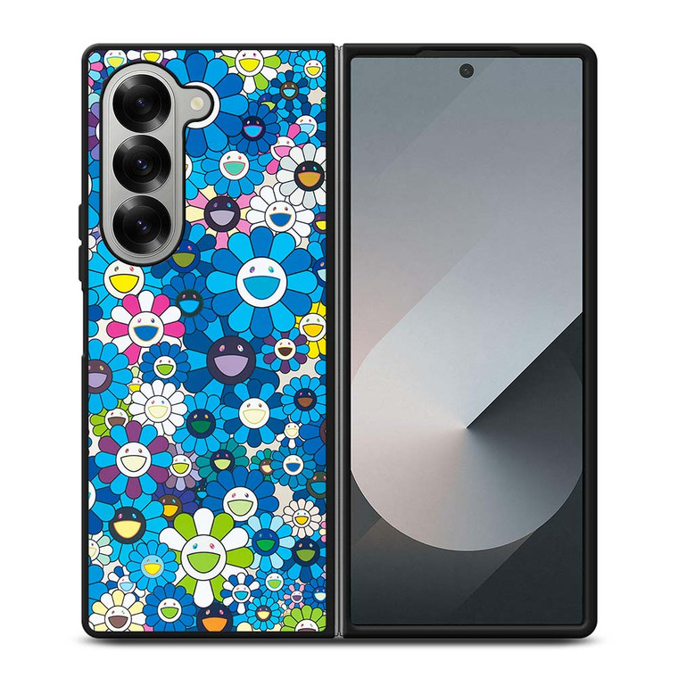 TAKASHI MURAKAMI BLUE FLOWERS Samsung Galaxy Z Fold 6 Case Cover
