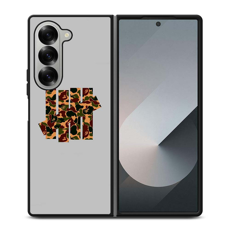 UNDEFEATED LOGO BAPE CAMO Samsung Galaxy Z Fold 6 Case Cover