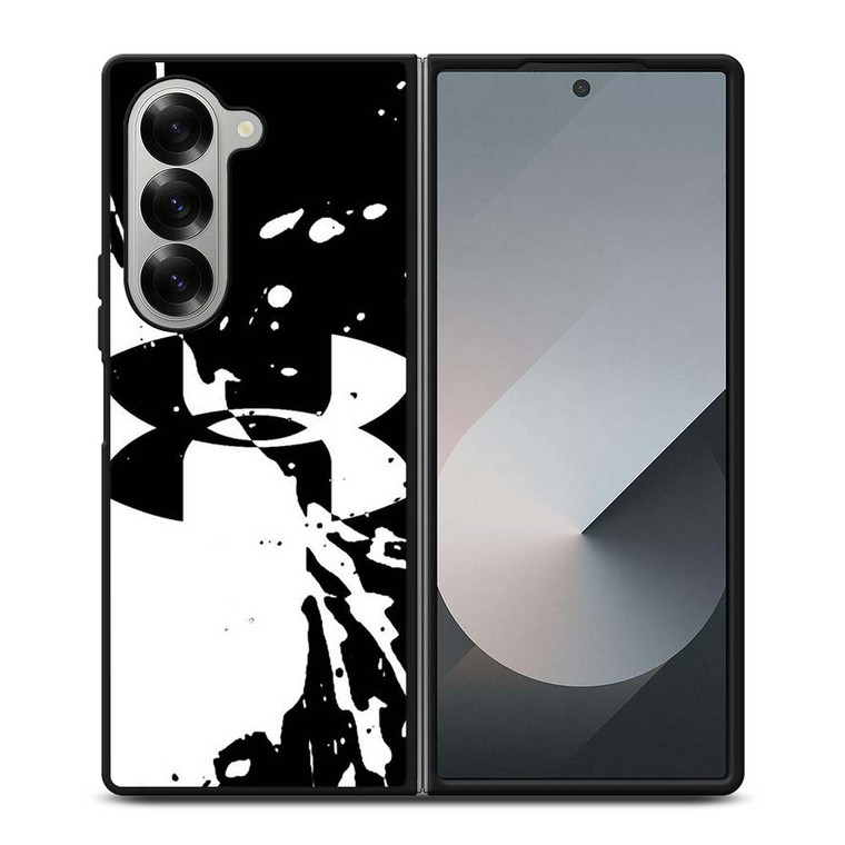 UNDER ARMOUR BLACK WHITE Samsung Galaxy Z Fold 6 Case Cover