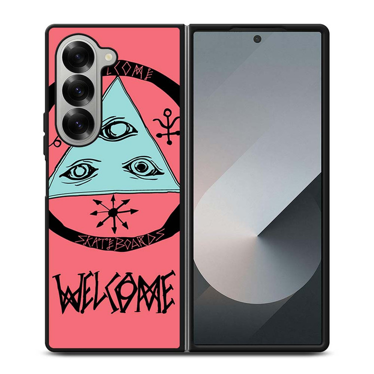 WELCOME SKATEBOARDS LOGO PINK Samsung Galaxy Z Fold 6 Case Cover