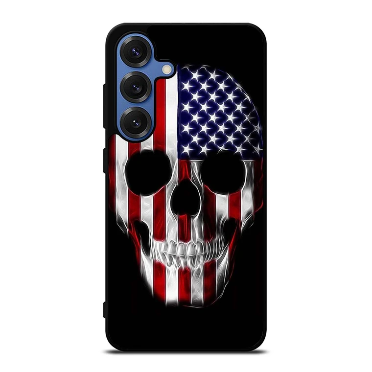 AMERICAN FLAG SKULL METAL Samsung Galaxy S25 Case