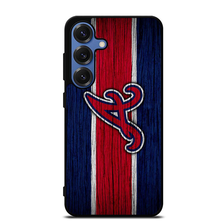 ATLANTA BRAVES MLB LOGO STRIPS Samsung Galaxy S25 Case