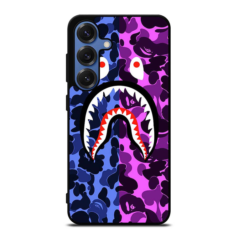 BAPE SHARK LOGO BLUE VIOLET Samsung Galaxy S25 Case