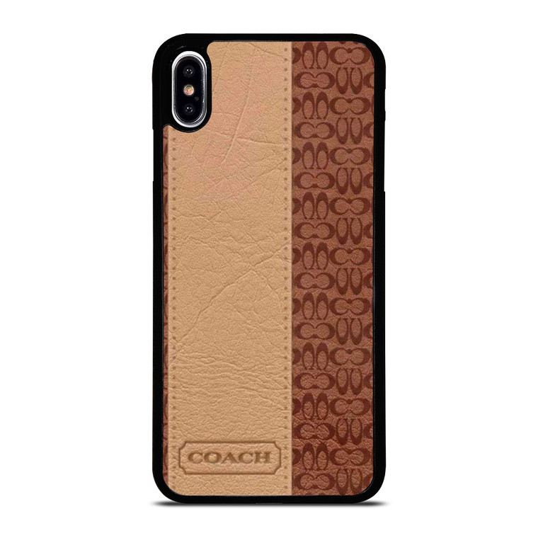 COACH NEW YORK BROWN LEATHER iPhone XS Max Case