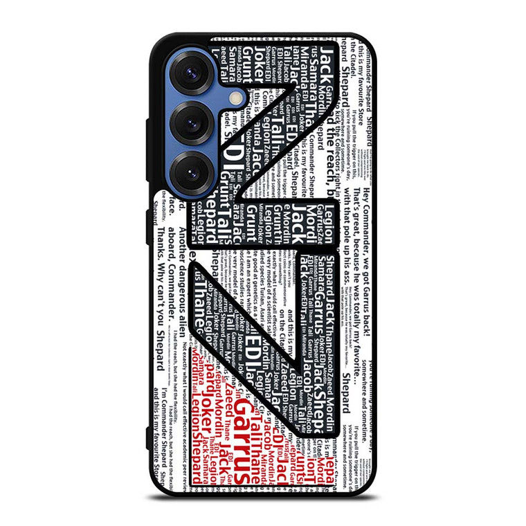 N7 MASS EFFECT LOGO TYPOGRAPHY Samsung Galaxy S25 Case