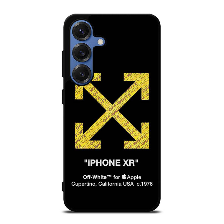 OFF WHITE YELLOW LOGO X APPLE Samsung Galaxy S25 Case