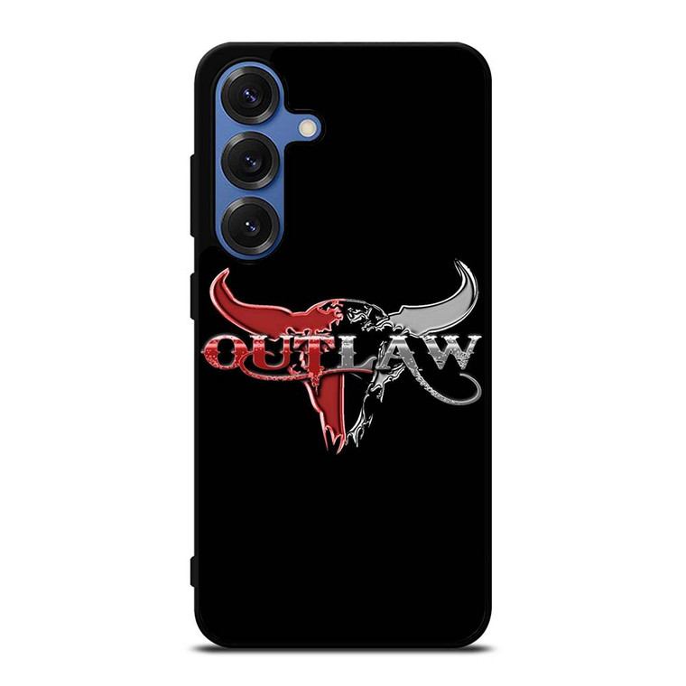 OUTLAW LOGO RED SILVER METAL Samsung Galaxy S25 Case