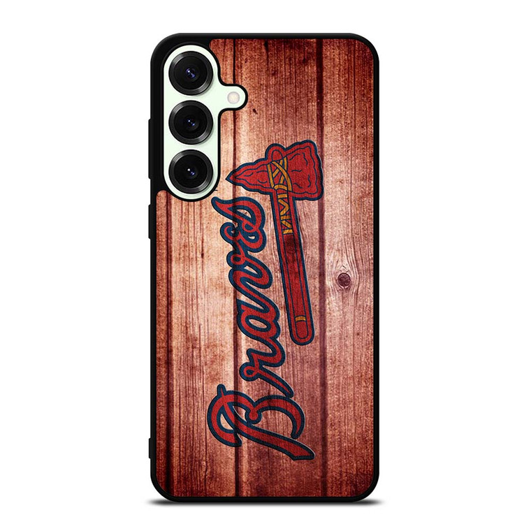 ATLANTA BRAVES BASEBALL WOOD Samsung Galaxy S25 Plus Case