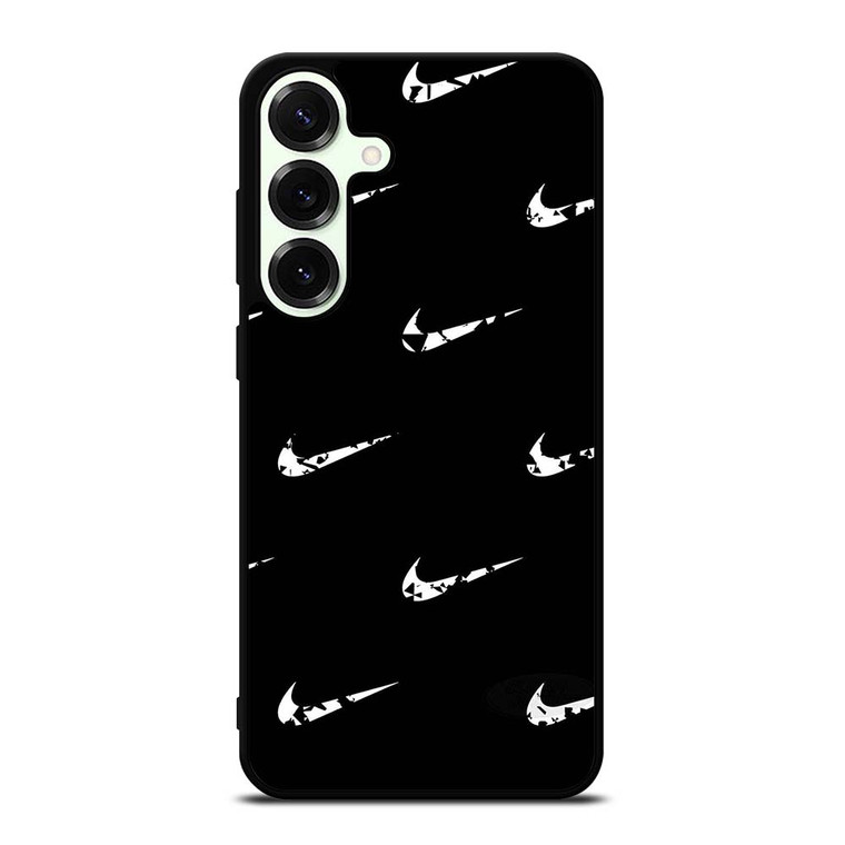 BLACK NIKE LOGO PATTERN Samsung Galaxy S25 Plus Case