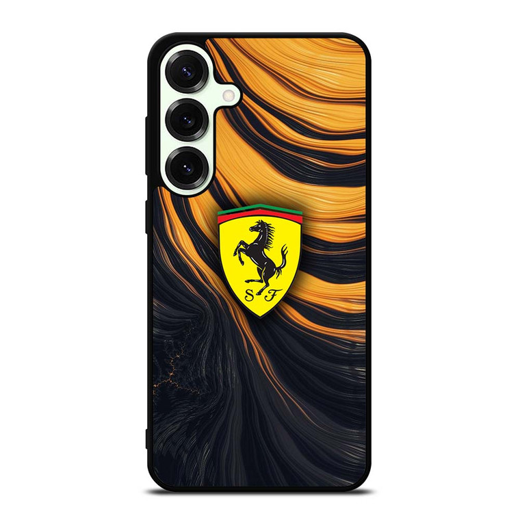 FERRARI LOGO YELLOW LIQUID Samsung Galaxy S25 Plus Case