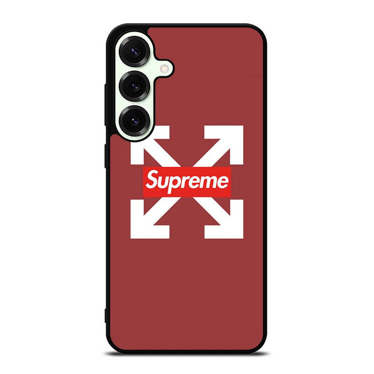 OFF WHITE LOGO X SUPREME RED Samsung Galaxy S25 Plus Case
