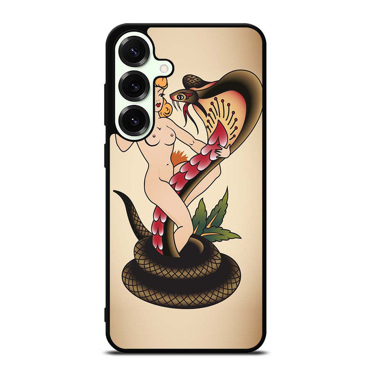 SNAKE CHAMER SAILOR JERRY TATTOO Samsung Galaxy S25 Plus Case