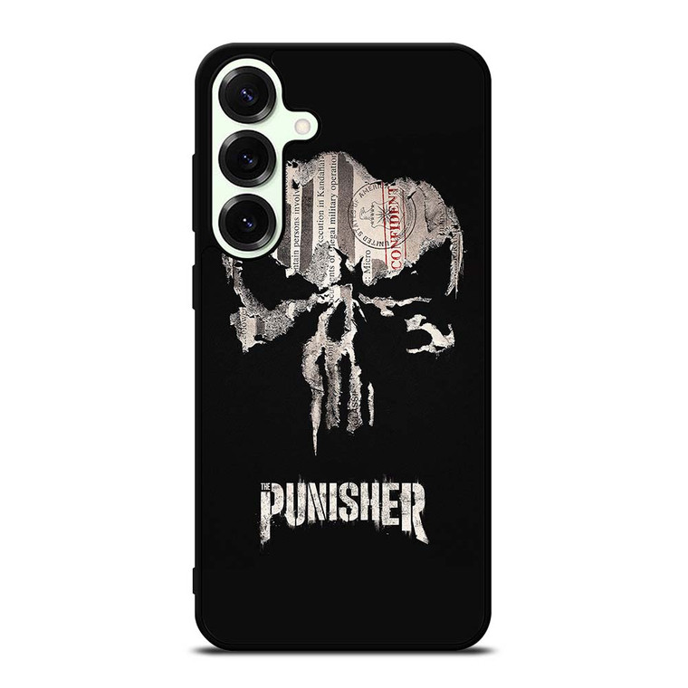 THE PUNISHER SKULL PAPER EFFECT ARTWORK Samsung Galaxy S25 Plus Case
