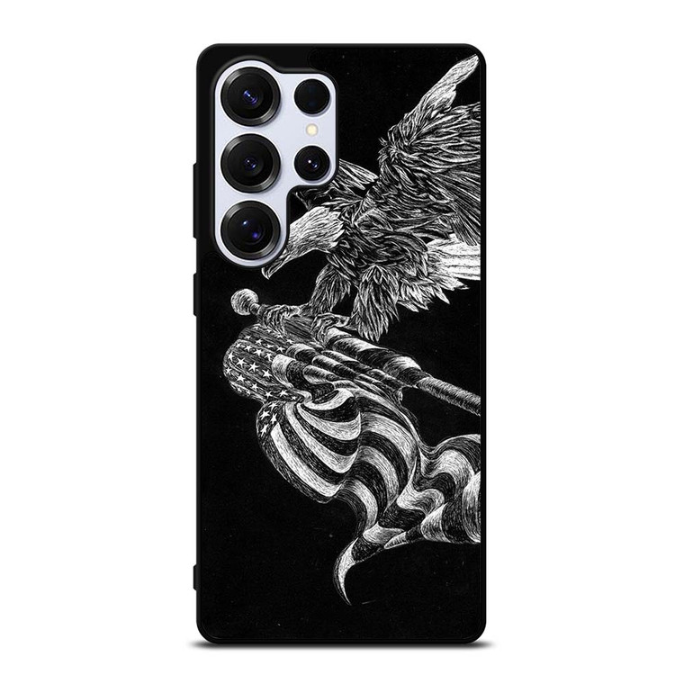 AMERICAN FLAG EAGLE SKETCH Samsung Galaxy S25 Ultra Case