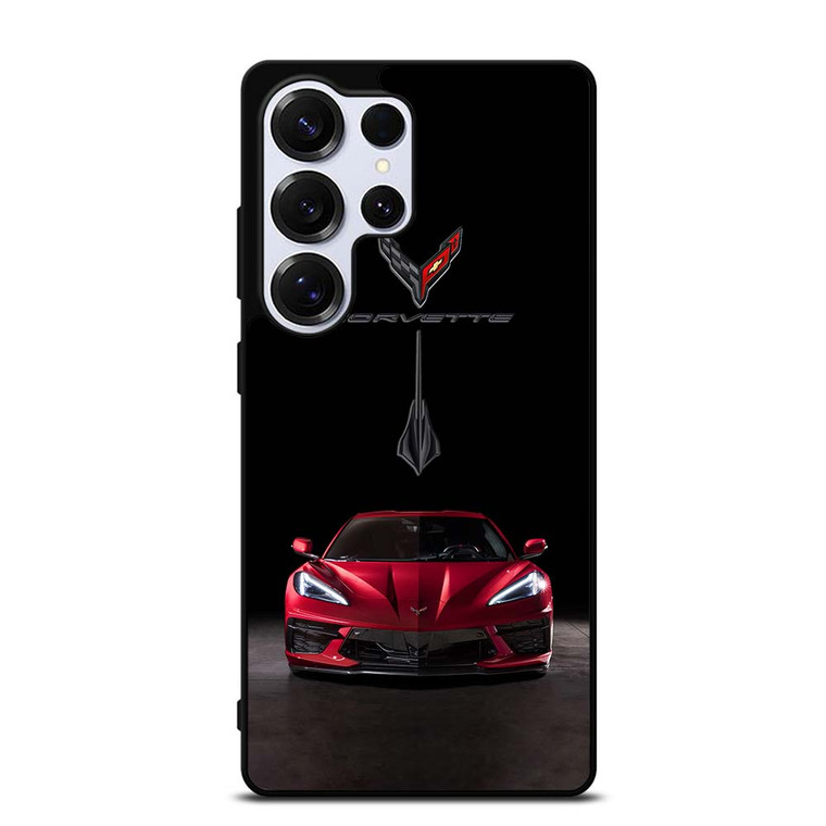 CORVETTE STINGRAY C8 RED CAR Samsung Galaxy S25 Ultra Case