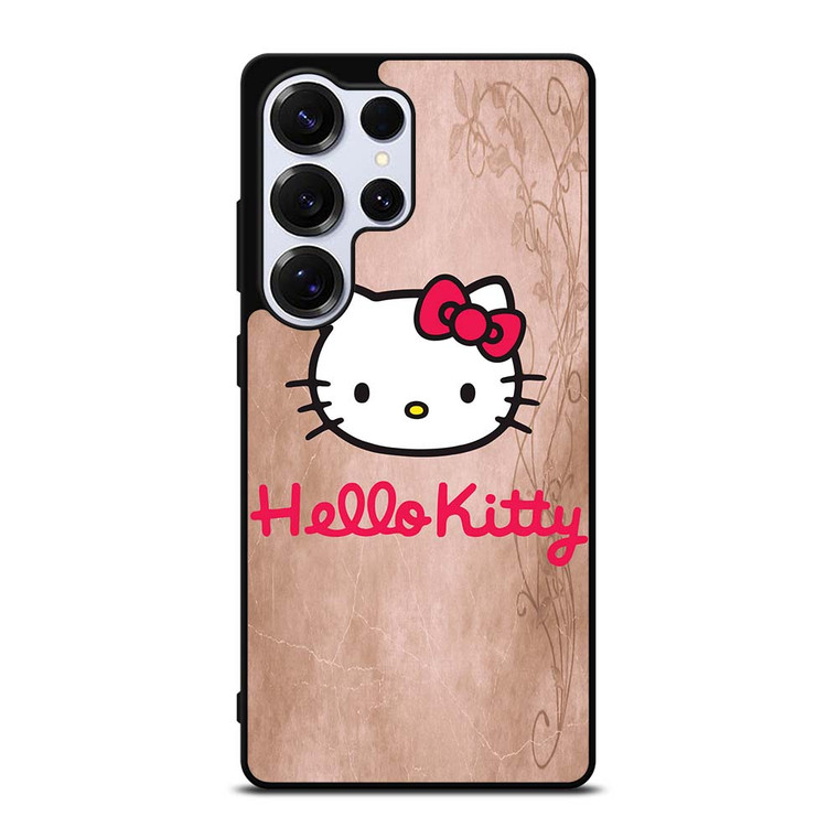 HELLO KITTY FACE WOOD Samsung Galaxy S25 Ultra Case