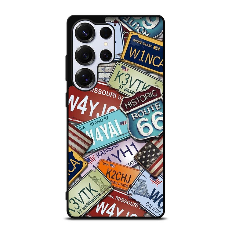 HISTORICAL ROUTE 66 NUMBER PLATE Samsung Galaxy S25 Ultra Case