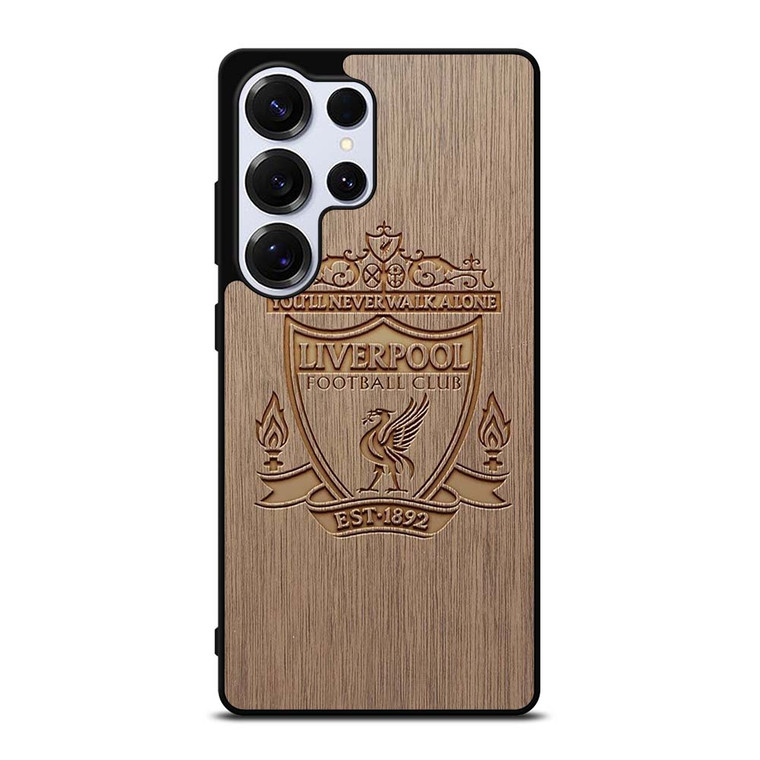 LIVERPOOL FC FOOTBALL CLUB WOODEN LOGO Samsung Galaxy S25 Ultra Case