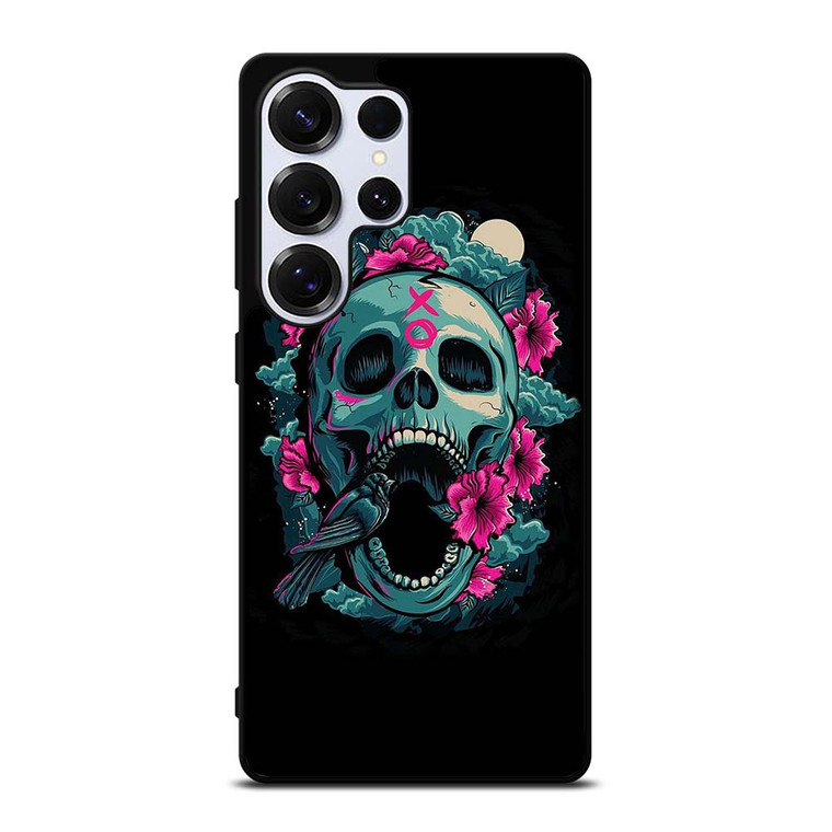 SKULL ROSE VIOLET ARTWORK Samsung Galaxy S25 Ultra Case