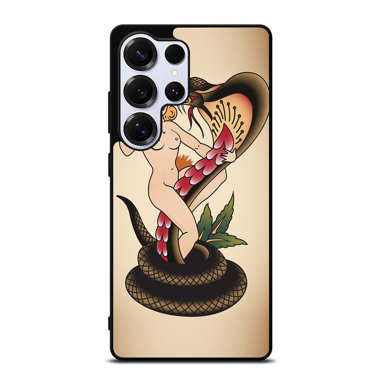 SNAKE CHAMER SAILOR JERRY TATTOO Samsung Galaxy S25 Ultra Case