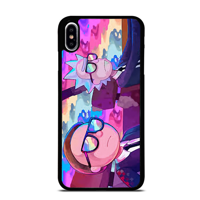 RICK AND MORTY CARTOON RAINBOW iPhone XS Max Case