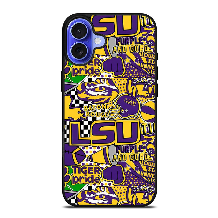 LSU Tigers UNIVERSUTY COLLAGE iPhone 16 Case