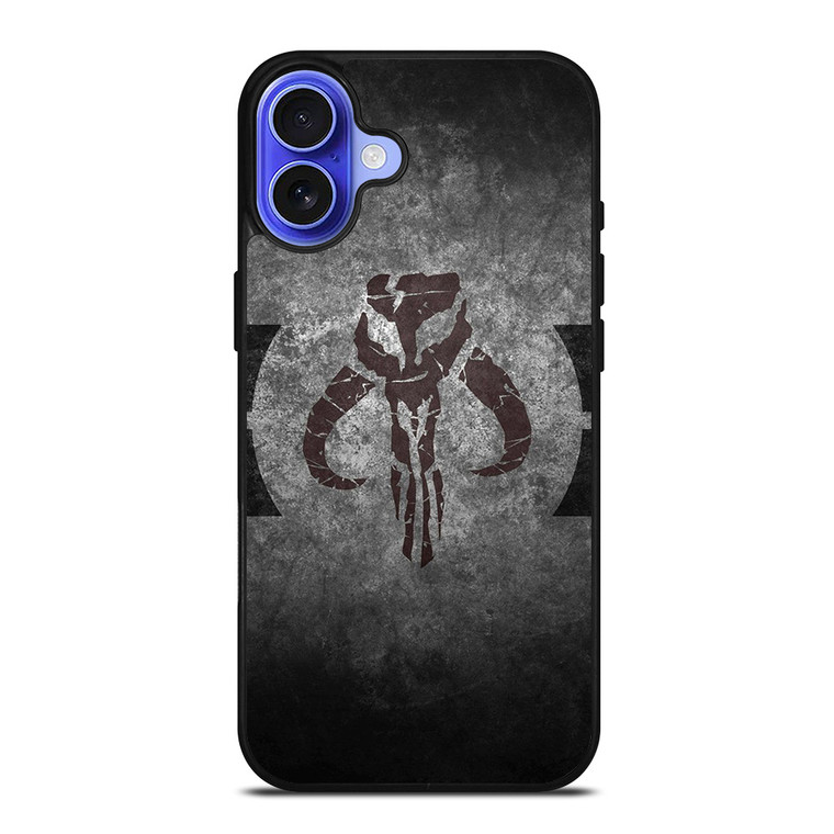MANDALORIAN STAR WARS HEAD EMBLEM iPhone 16 Case