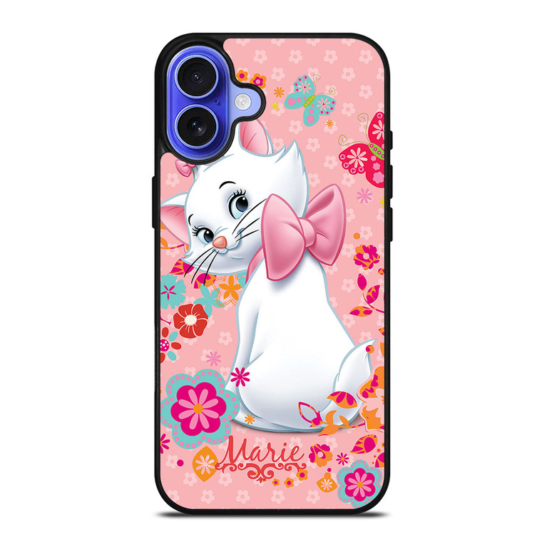 MARIE THE ARISTOCATS CAT FLOWER DISNEY iPhone 16 Case