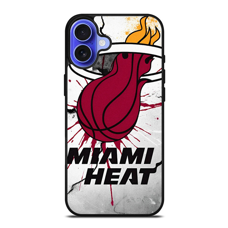 MIAMI HEAT CRACKED LOGO iPhone 16 Case