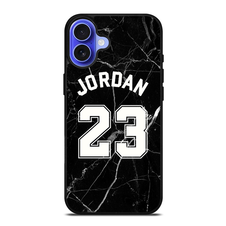 MICHAEL JORDAN 23 BLACK MARBLE iPhone 16 Case