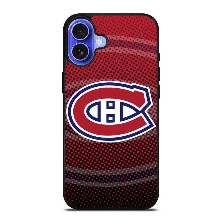 MONTREAL CANADIENS HALFTONE LOGO iPhone 16 Case