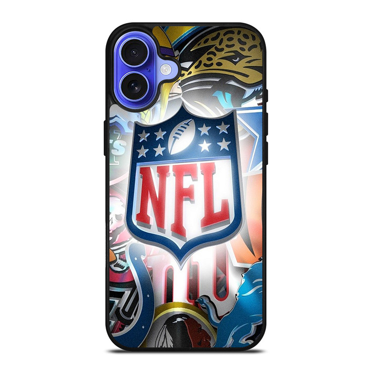 NFL NATIONAL FOOTBALL LEAGUE ALL TEAM LOGO iPhone 16 Case