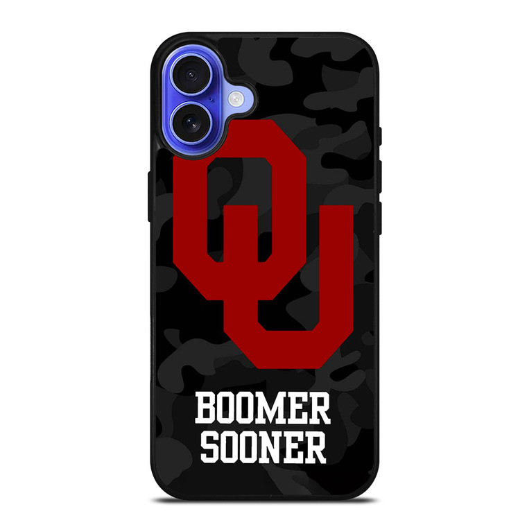 OKLAHOMA SOONERS CAMO LOGO iPhone 16 Case