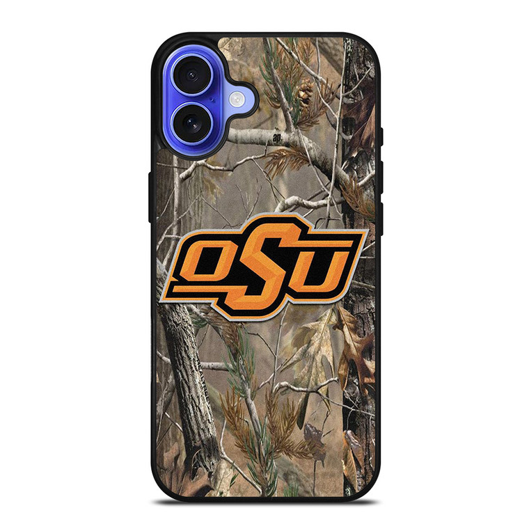 OKLAHOMA STATE UNIVERSITY CAMO LEAF iPhone 16 Case