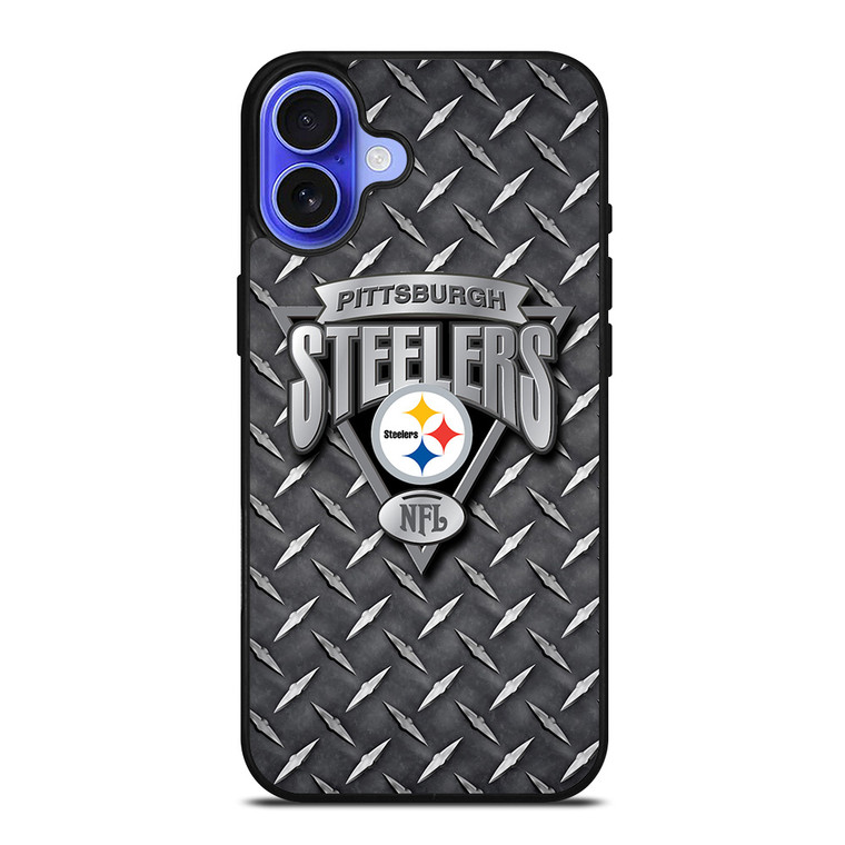 PITTSBURGH STEELERS METAL LOGO iPhone 16 Case