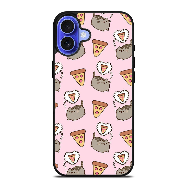 PUSHEEN THE CAT PIZZA iPhone 16 Case