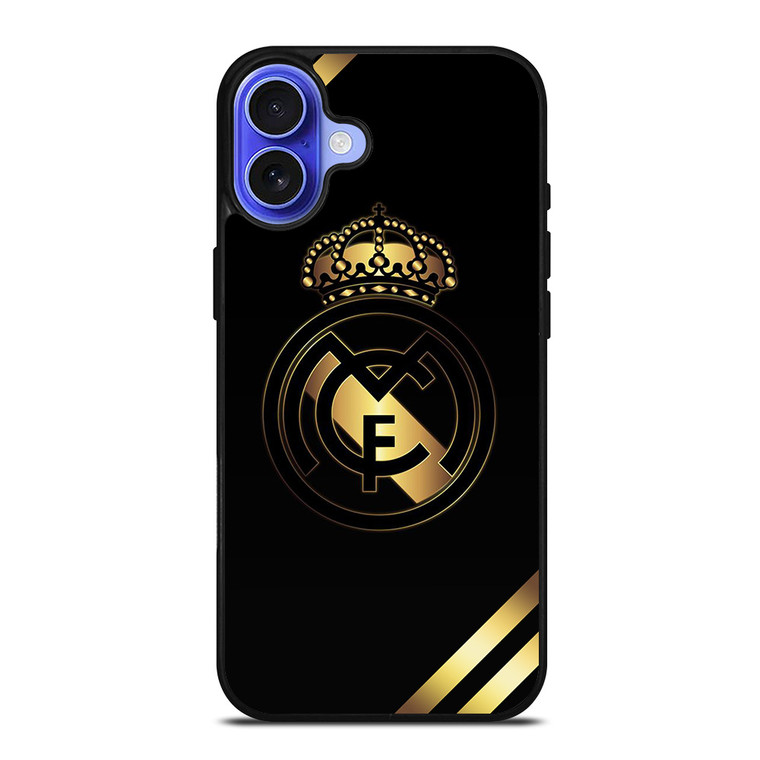 REAL MADRID FC NEW GOLD LOGO iPhone 16 Case