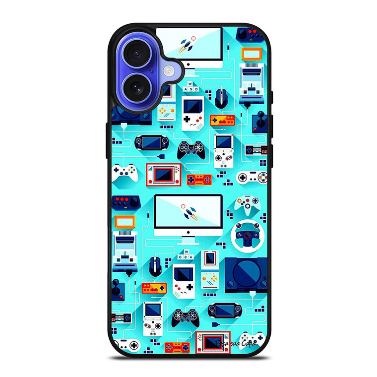 RETRO GAME FAMOUS CONSOL iPhone 16 Case