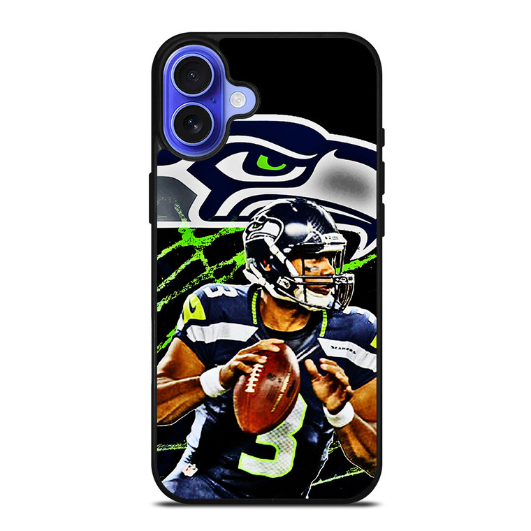 RUSSELL WILSON SEATTLE SEAHAWKS ART iPhone 16 Case RUSSELL WILSON SEATTLE SEAHAWKS ART iPhone 16 Case