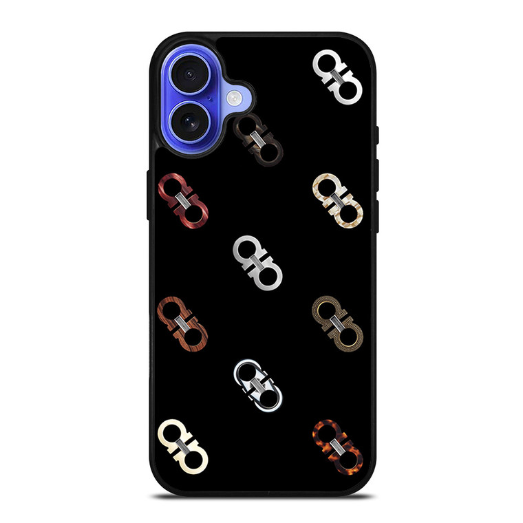SALVATORE FERRAGAMO LOGO PATTERN iPhone 16 Case