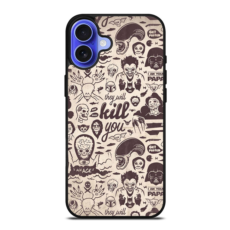 SLASHER PATTERN iPhone 16 Case