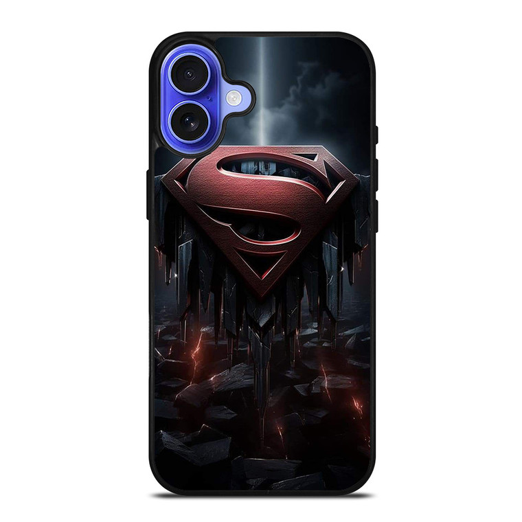 SUPERMAN DARK LOGO ICON iPhone 16 Case