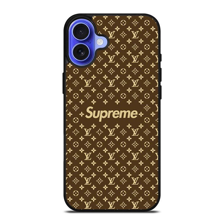 SUPREME BROWN PATTERN NEW iPhone 16 Case